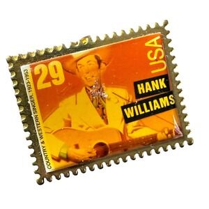 Winco International Hank Williams USA 29‎ Cent Stamp Souvenir Pin